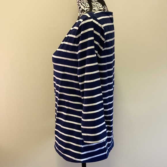 A.n.d ea way Blue and white Stripped top/Large - Picture 3 of 3